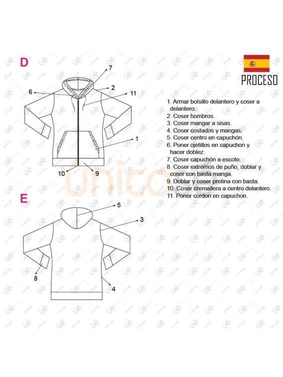 MOLDE POLERON CANGURO MUJER 2205IN