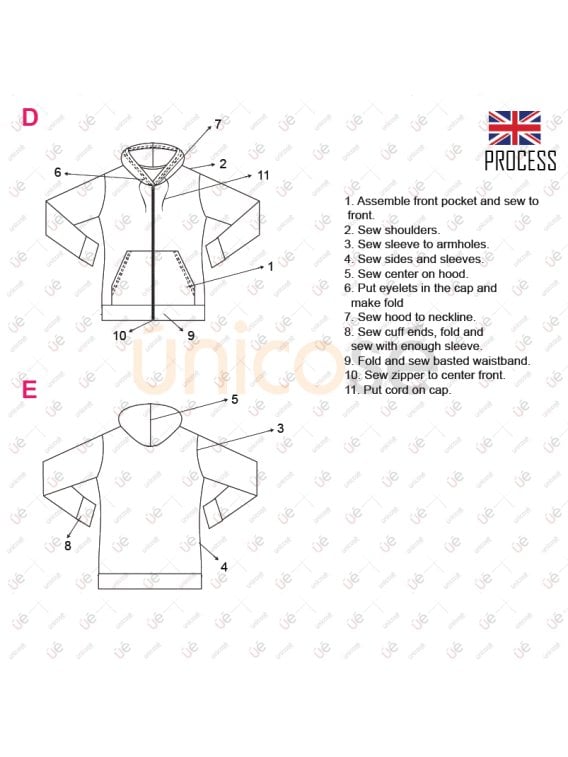 MOLDE POLERON CANGURO MUJER 2205IN