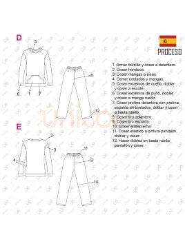 MOLDE PIJAMA 2 PIEZAS MUJER 2301