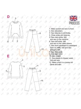 MOLDE PIJAMA 2 PIEZAS MUJER 2301