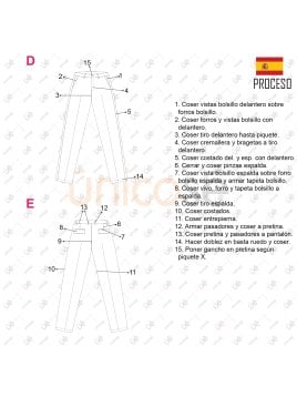 MOLDE TRABAJO PANTALON HOMBRE RT 2304