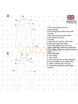MOLDE TRABAJO PANTALON HOMBRE RT 2304