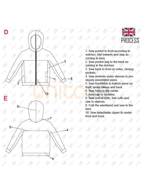 MOLDE CHAQUETA POLAR NIÑA 2302