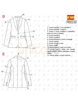 MOLDE CHAQUETA BLAZER MUJER 2303