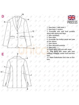 MOLDE CHAQUETA BLAZER MUJER 2303