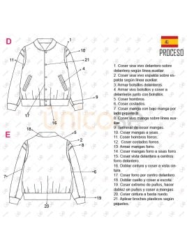 MOLDE CHAQUETA BOMBER HOMBRE 2301