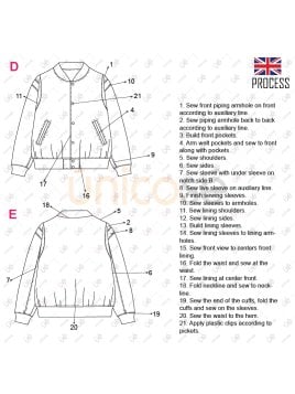 MOLDE CHAQUETA BOMBER HOMBRE 2301