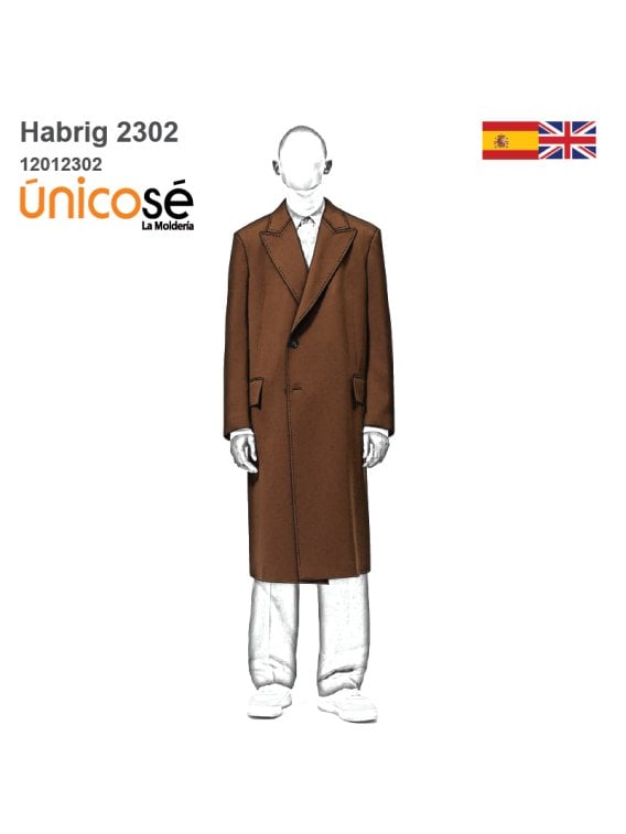 MOLDE ABRIGO SASTRERO HOMBRE 2302