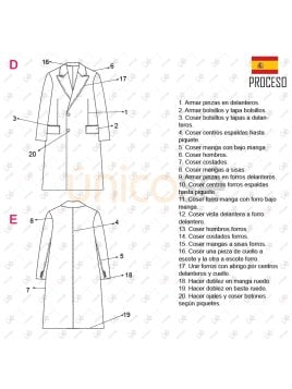 MOLDE ABRIGO SASTRERO HOMBRE 2302
