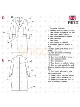 MOLDE ABRIGO SASTRERO HOMBRE 2302
