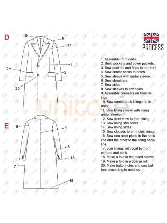MOLDE ABRIGO SASTRERO HOMBRE 2302