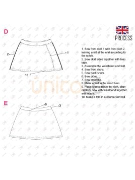 MOLDE ESCOLAR FALDA SHORT 2302