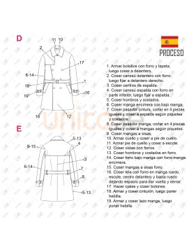 MOLDE ABRIGO TRENCH HOMBRE 2303