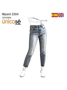 MOLDE PANTALON JEAN MOM MUJER 2304