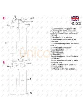 MOLDE PANTALON JEAN MOM MUJER 2304