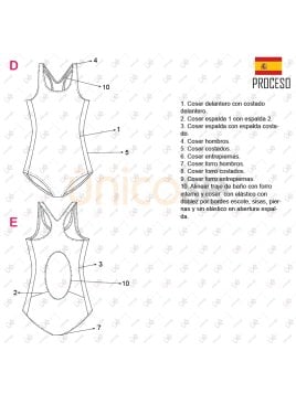 MOLDE TRAJE DE BAÑO 1 PIEZA NIÑA 2301