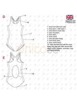 MOLDE TRAJE DE BAÑO 1 PIEZA NIÑA 2301