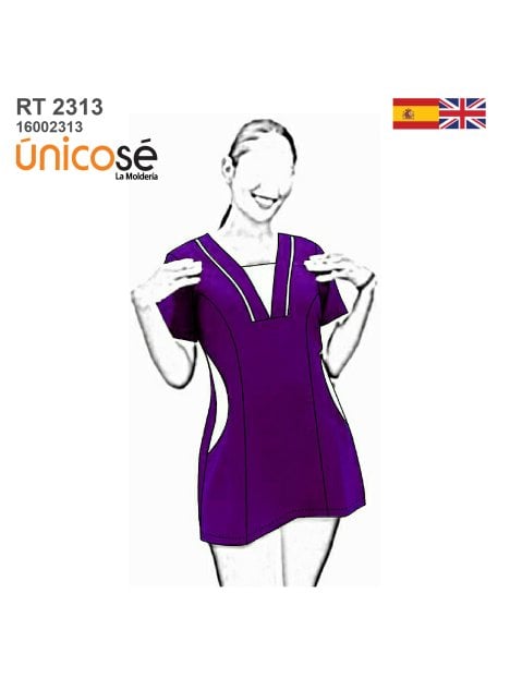 MOLDE BLUSA SANITARIA MUJER RT 2313