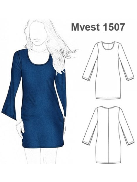 VESTIDO MANGA CAPA