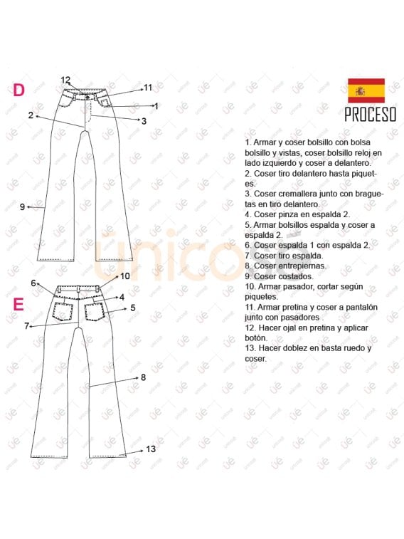 PANTALON JEAN PIERNA ANCHA MUJER 2303