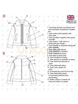 MOLDE CHAQUETA AVIADOR NIÑA 2301