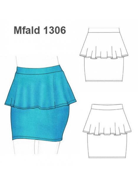 FALDA PEPLUM AJUSTADA