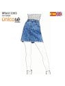 MOLDE FALDA JEAN A MUJER 2303