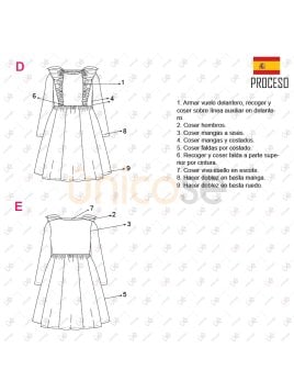 MOLDE VESTIDO EVASE NIÑA 2302