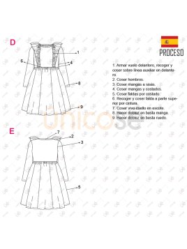 MOLDE VESTIDO EVASE NIÑA 2302