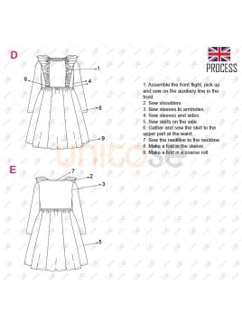 MOLDE VESTIDO EVASE NIÑA 2302