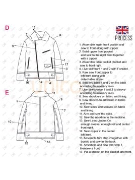 MOLDE CHAQUETA AVIADOR HOMBRE 2304