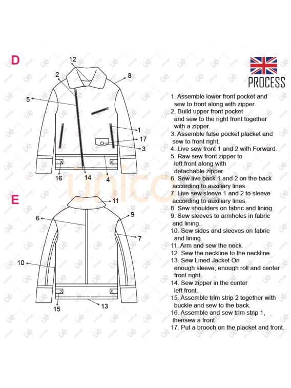 MOLDE CHAQUETA AVIADOR HOMBRE 2304