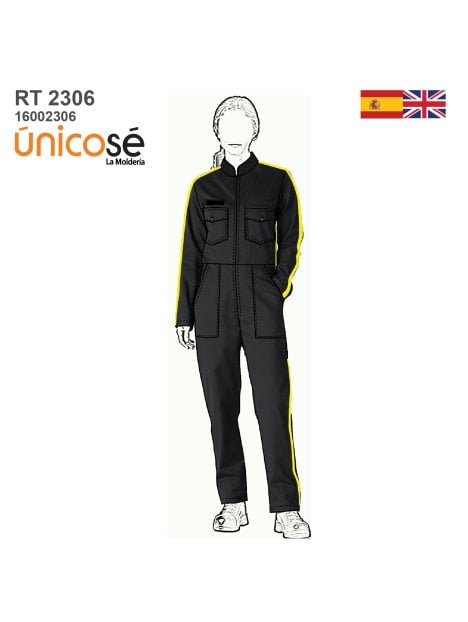 MOLDE OVEROL DE TRABAJO MUJER RT 2306