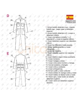 MOLDE OVEROL DE TRABAJO MUJER RT 2306