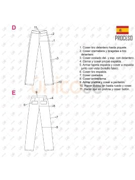 MOLDE PANTALON GUARDIA MUJER RT 2305