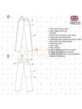 MOLDE PANTALON GUARDIA MUJER RT 2305