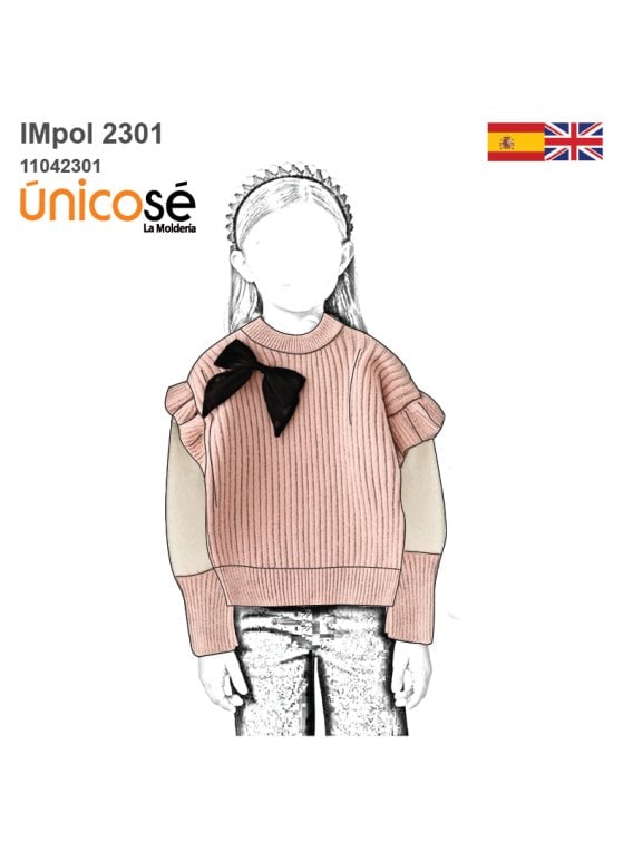 MOLDE POLERA SUETER NIÑA 2301