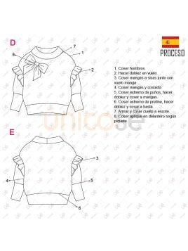 MOLDE POLERA SUETER NIÑA 2301