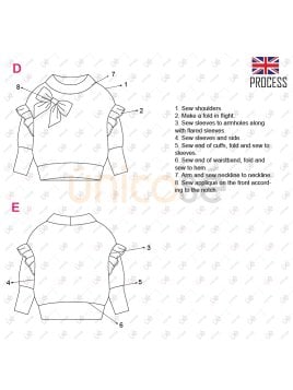 MOLDE POLERA SUETER NIÑA 2301