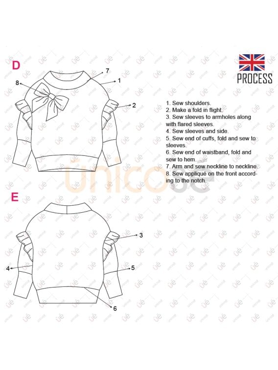 MOLDE POLERA SUETER NIÑA 2301