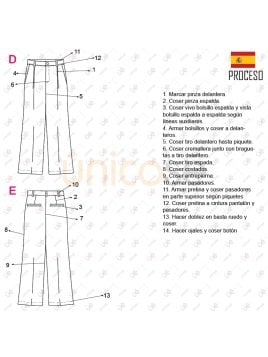 MOLDE PANTALON PALAZZO MUJER 2305