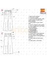 MOLDE PANTALON PALAZZO MUJER 2305