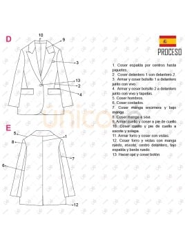 MOLDE CHAQUETA BLAZER OVERSIZE MUJER 2306