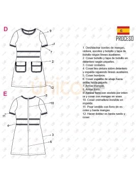 MOLDE VESTIDO CORTO MUJER 2303