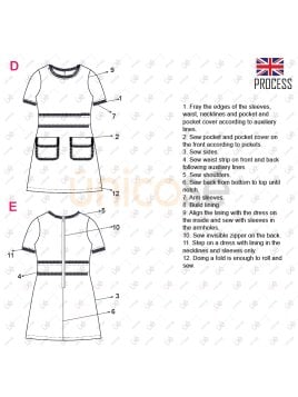 MOLDE VESTIDO CORTO MUJER 2303