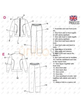 MOLDE BUZO ESCOLAR CORTES 1705AD