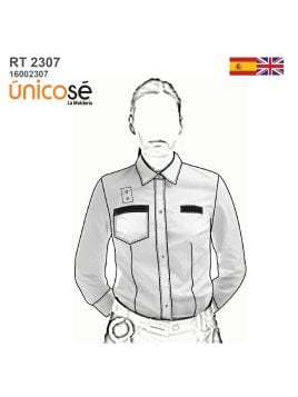 MOLDE BLUSA TRABAJO GUARDIA MUJER RT 2307