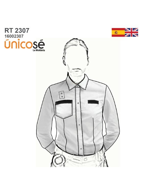 MOLDE BLUSA TRABAJO GUARDIA MUJER RT 2307