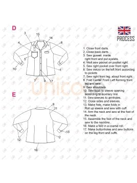 MOLDE BLUSA TRABAJO GUARDIA MUJER RT 2307