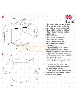 MOLDE CAMISA TRABAJO GUARDIA RT 2308